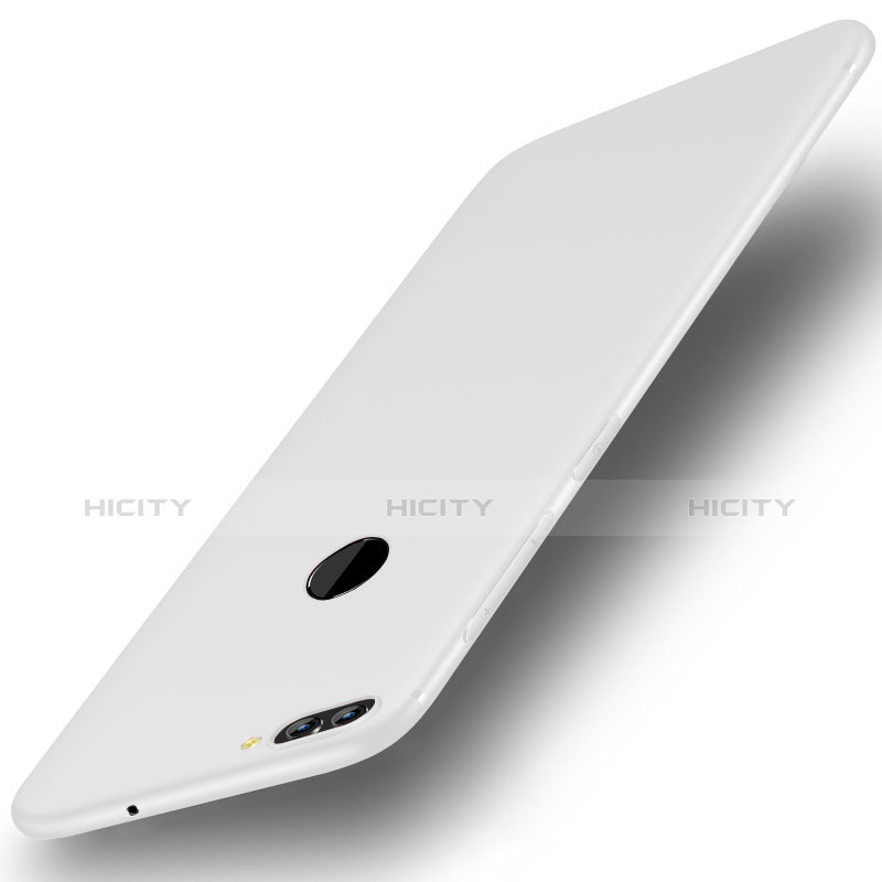Silikon Hülle Handyhülle Ultra Dünn Schutzhülle Tasche S01 für Huawei P Smart Weiß