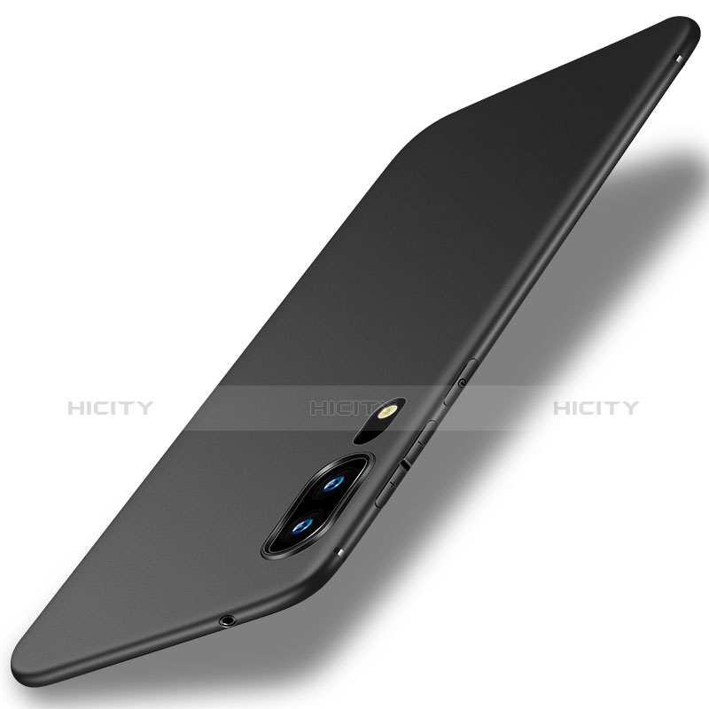 Silikon Hülle Handyhülle Ultra Dünn Schutzhülle Tasche S01 für Huawei P20 Schwarz Plus