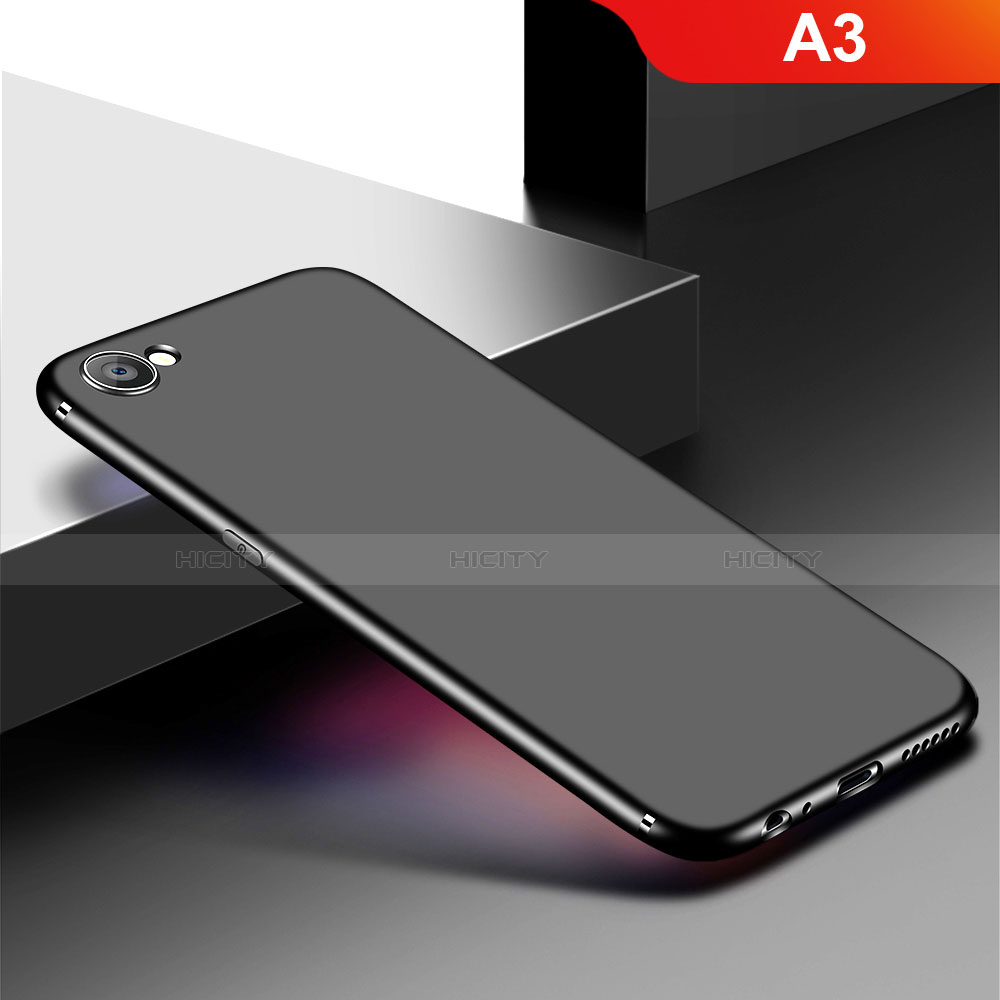 Silikon Hülle Handyhülle Ultra Dünn Schutzhülle Tasche S01 für Oppo A3 Schwarz Plus