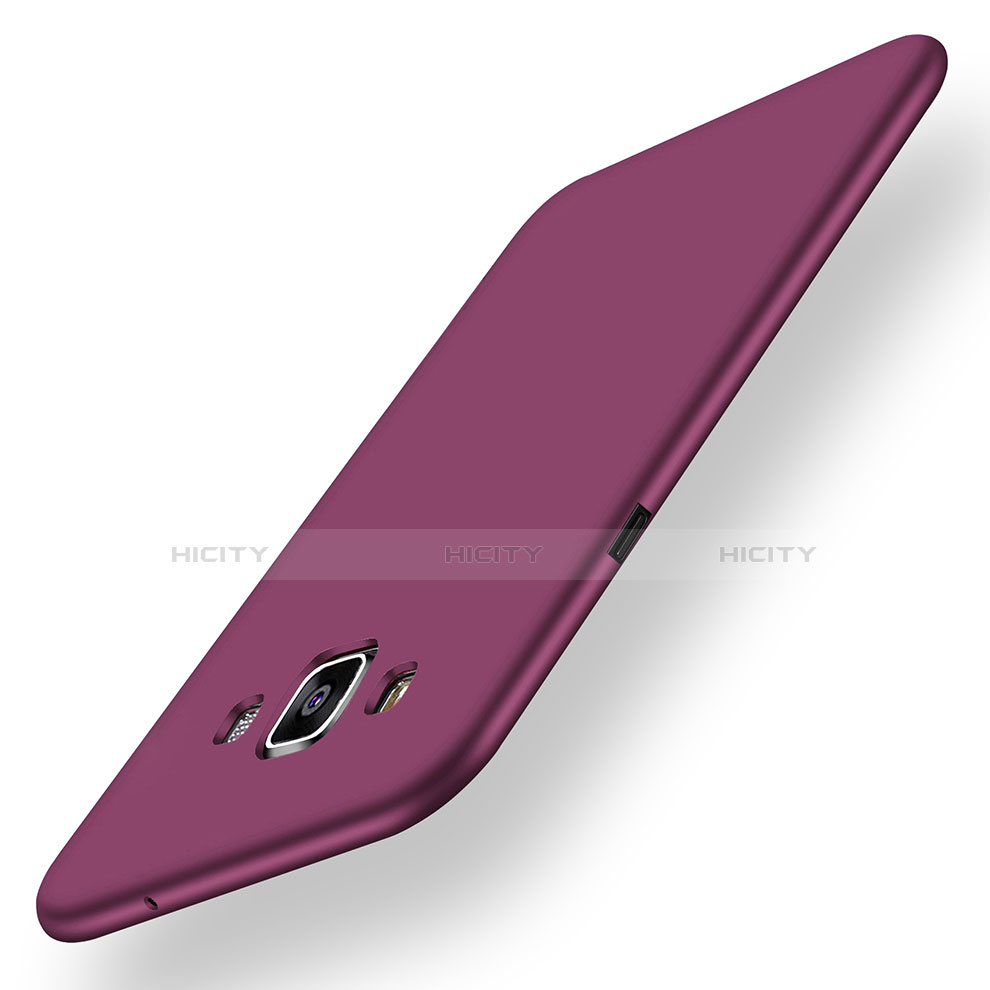 Silikon Hülle Handyhülle Ultra Dünn Schutzhülle Tasche S01 für Samsung Galaxy A5 Duos SM-500F Violett Plus