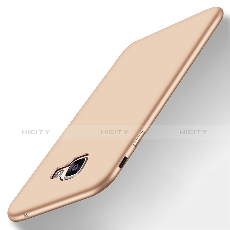 Silikon Hülle Handyhülle Ultra Dünn Schutzhülle Tasche S01 für Samsung Galaxy A8 (2016) A8100 A810F Gold Plus