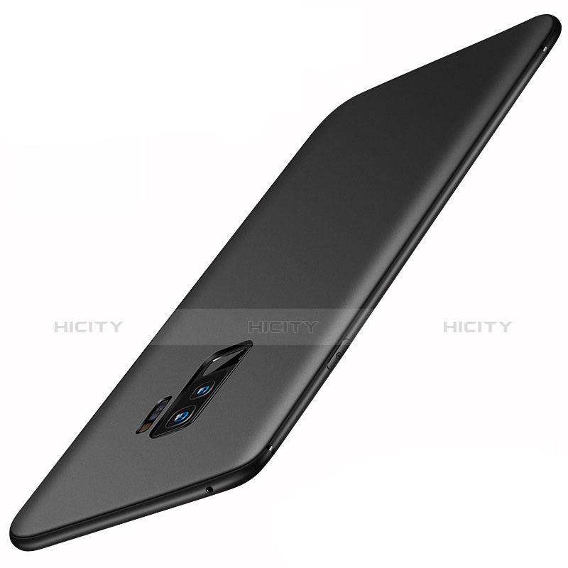 Silikon Hülle Handyhülle Ultra Dünn Schutzhülle Tasche S01 für Samsung Galaxy S9 Plus Schwarz