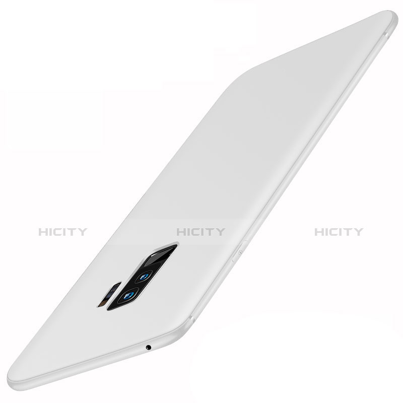 Silikon Hülle Handyhülle Ultra Dünn Schutzhülle Tasche S01 für Samsung Galaxy S9 Plus Weiß