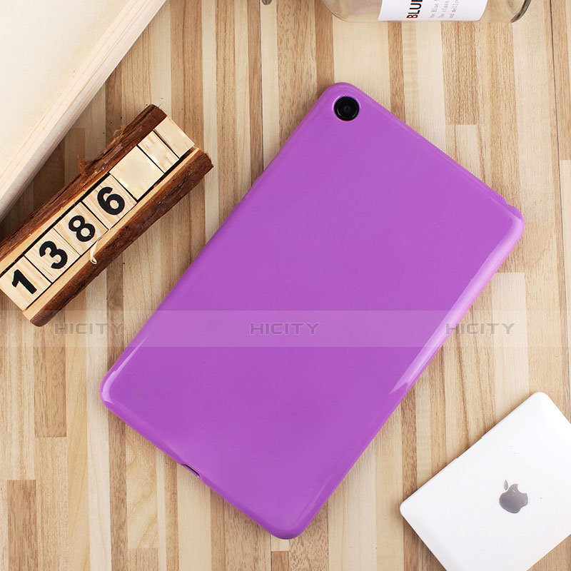Silikon Hülle Handyhülle Ultra Dünn Schutzhülle Tasche S01 für Xiaomi Mi Pad 4 Plus 10.1 Violett Plus