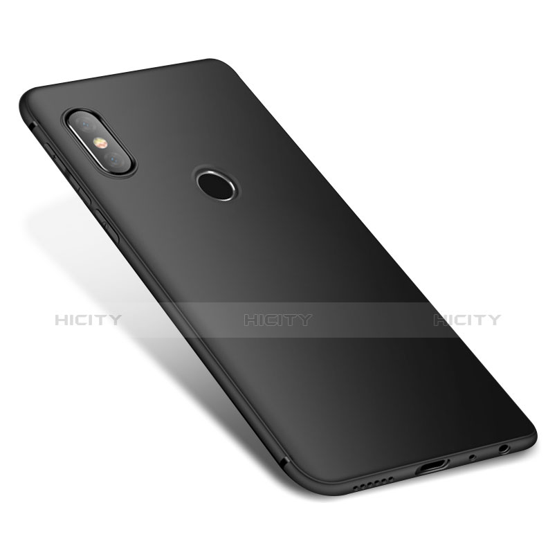 Silikon Hülle Handyhülle Ultra Dünn Schutzhülle Tasche S01 für Xiaomi Redmi Note 5 AI Dual Camera Schwarz Plus