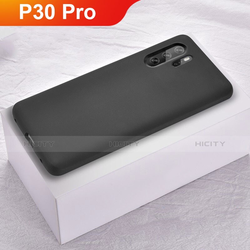 Silikon Hülle Handyhülle Ultra Dünn Schutzhülle Tasche S02 für Huawei P30 Pro New Edition Schwarz