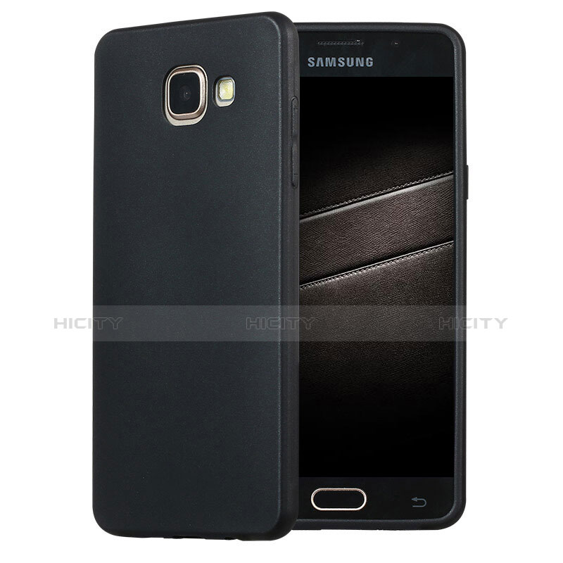 Silikon Hülle Handyhülle Ultra Dünn Schutzhülle Tasche S02 für Samsung Galaxy A5 (2016) SM-A510F Schwarz