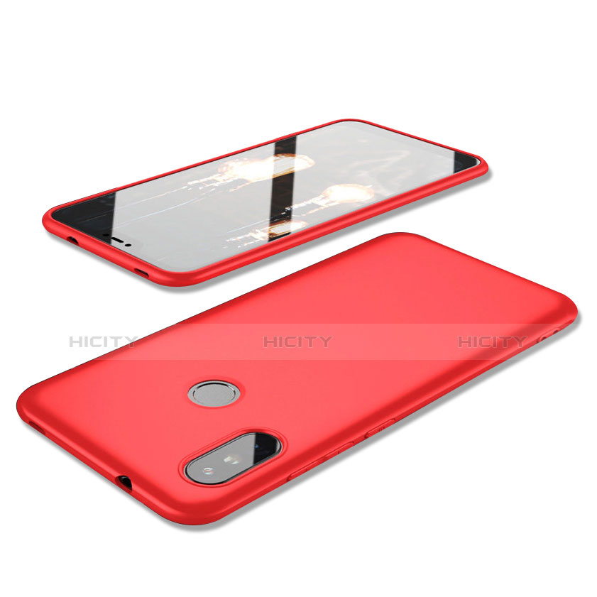 Silikon Hülle Handyhülle Ultra Dünn Schutzhülle Tasche S02 für Xiaomi Mi A2 Lite Rot Plus
