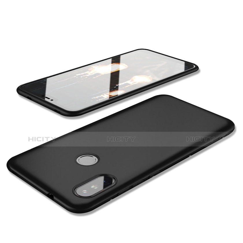 Silikon Hülle Handyhülle Ultra Dünn Schutzhülle Tasche S02 für Xiaomi Mi A2 Lite Schwarz Plus
