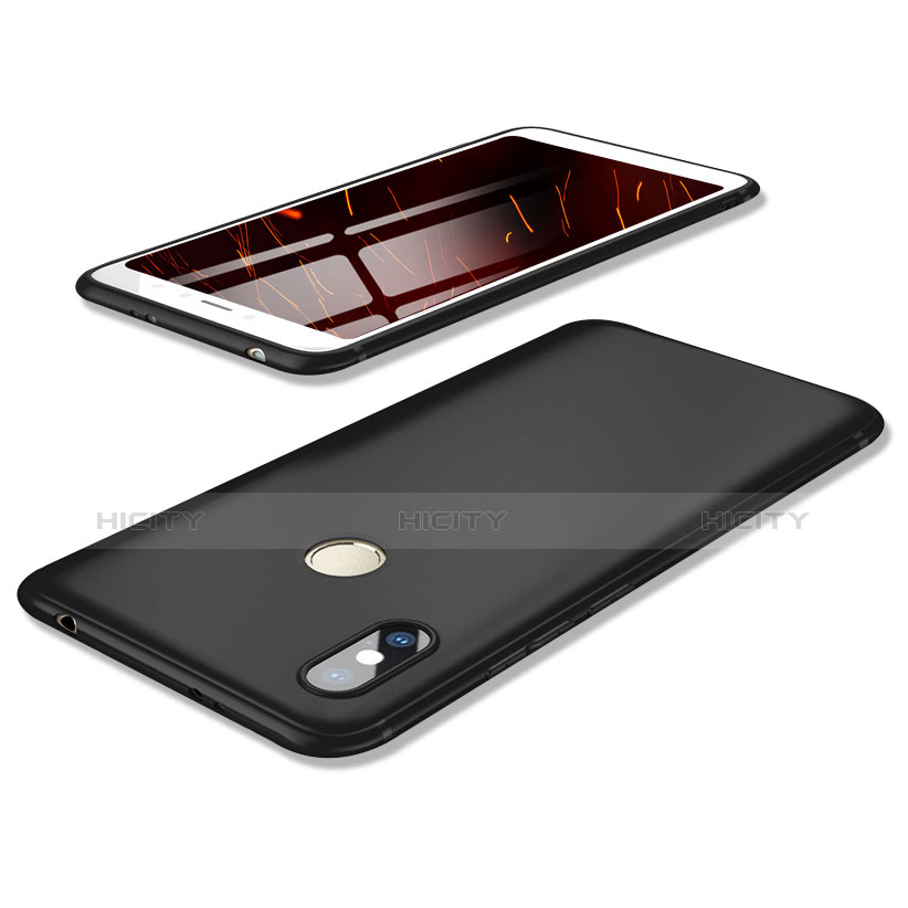 Silikon Hülle Handyhülle Ultra Dünn Schutzhülle Tasche S02 für Xiaomi Redmi S2 Schwarz Plus