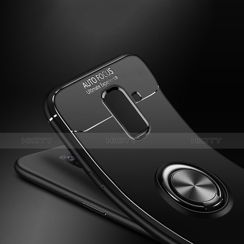 Silikon Hülle Handyhülle Ultra Dünn Schutzhülle Tasche Silikon mit Fingerring Ständer für Samsung Galaxy A6 Plus (2018) groß