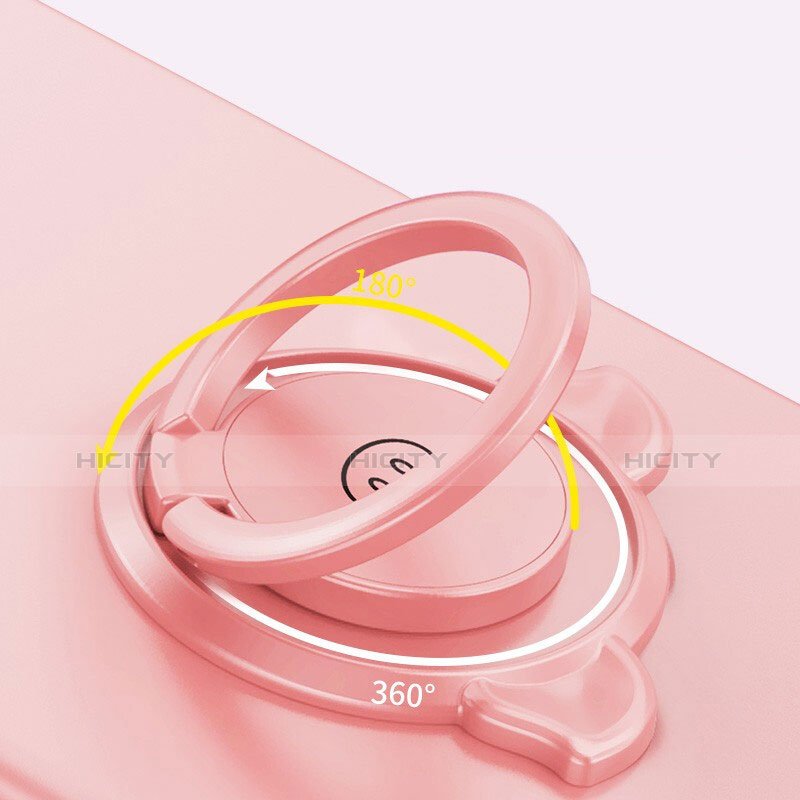 Silikon Hülle Handyhülle Ultra Dünn Schutzhülle Tasche Silikon mit Magnetisch Fingerring Ständer A01 für Huawei Honor 10 Lite groß