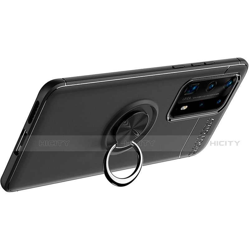 Silikon Hülle Handyhülle Ultra Dünn Schutzhülle Tasche Silikon mit Magnetisch Fingerring Ständer A01 für Huawei P40 Pro+ Plus groß