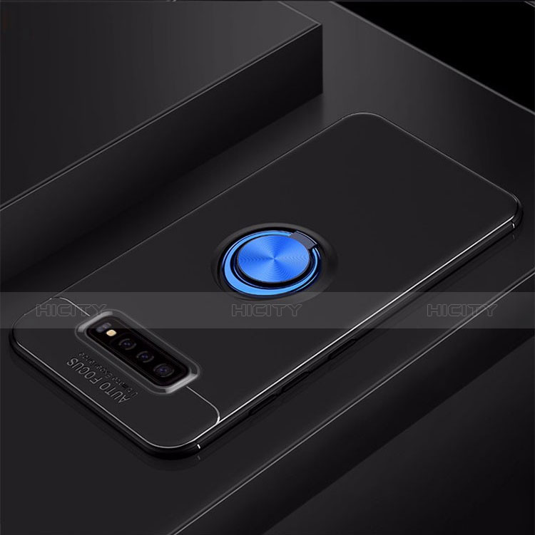 Silikon Hülle Handyhülle Ultra Dünn Schutzhülle Tasche Silikon mit Magnetisch Fingerring Ständer A01 für Samsung Galaxy S10 Plus