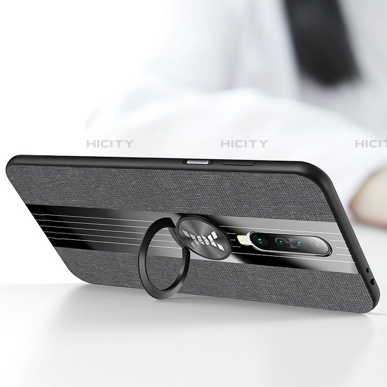Silikon Hülle Handyhülle Ultra Dünn Schutzhülle Tasche Silikon mit Magnetisch Fingerring Ständer A01 für Xiaomi Redmi K30 5G groß