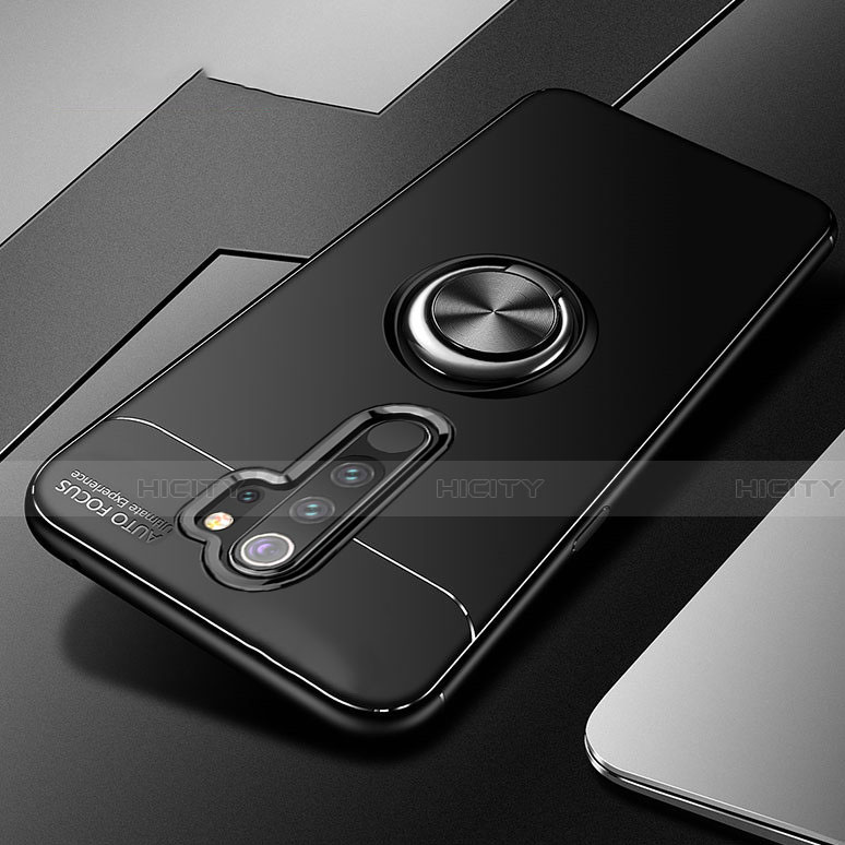 Silikon Hülle Handyhülle Ultra Dünn Schutzhülle Tasche Silikon mit Magnetisch Fingerring Ständer A01 für Xiaomi Redmi Note 8 Pro groß