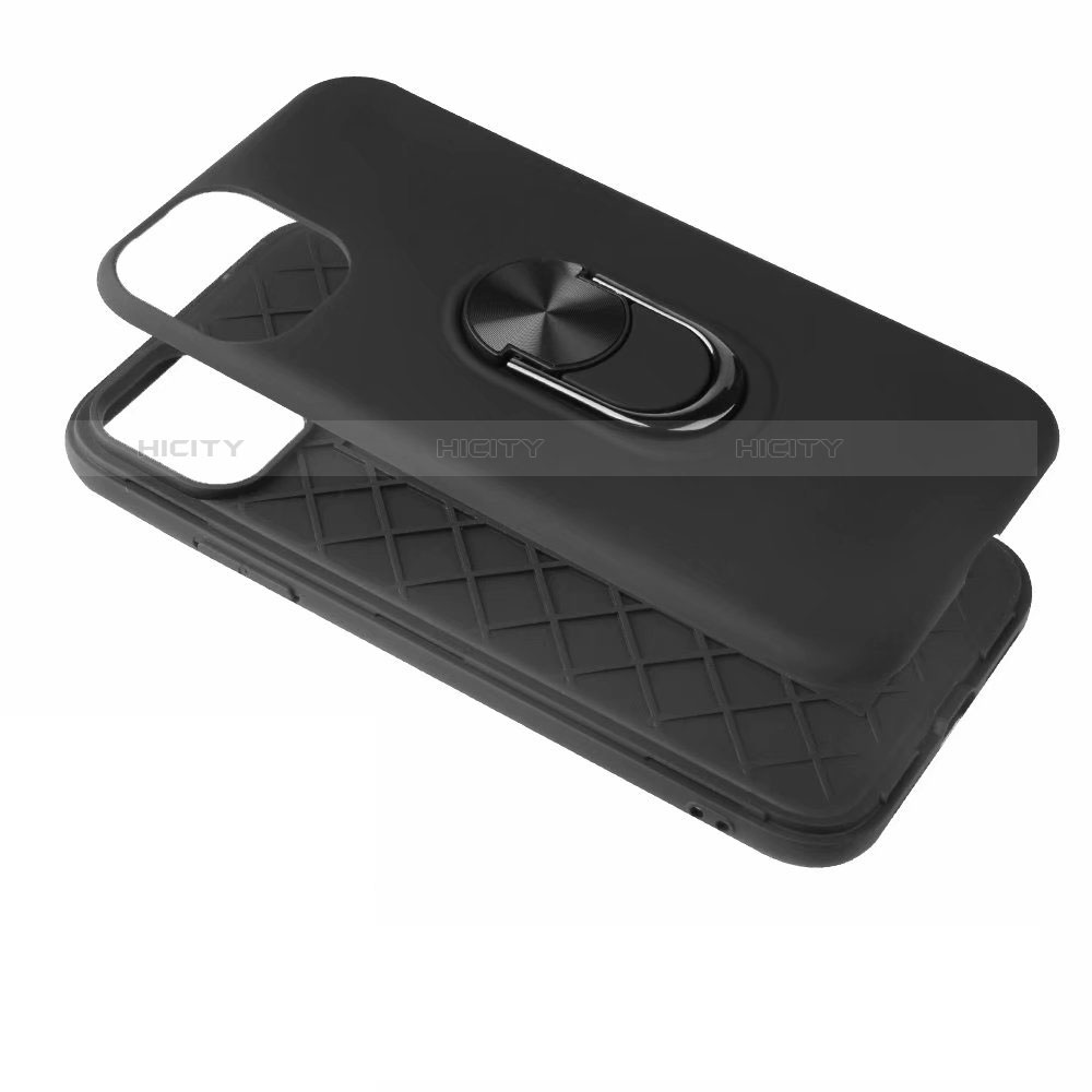 Silikon Hülle Handyhülle Ultra Dünn Schutzhülle Tasche Silikon mit Magnetisch Fingerring Ständer A02 für Apple iPhone 11 Pro Max groß