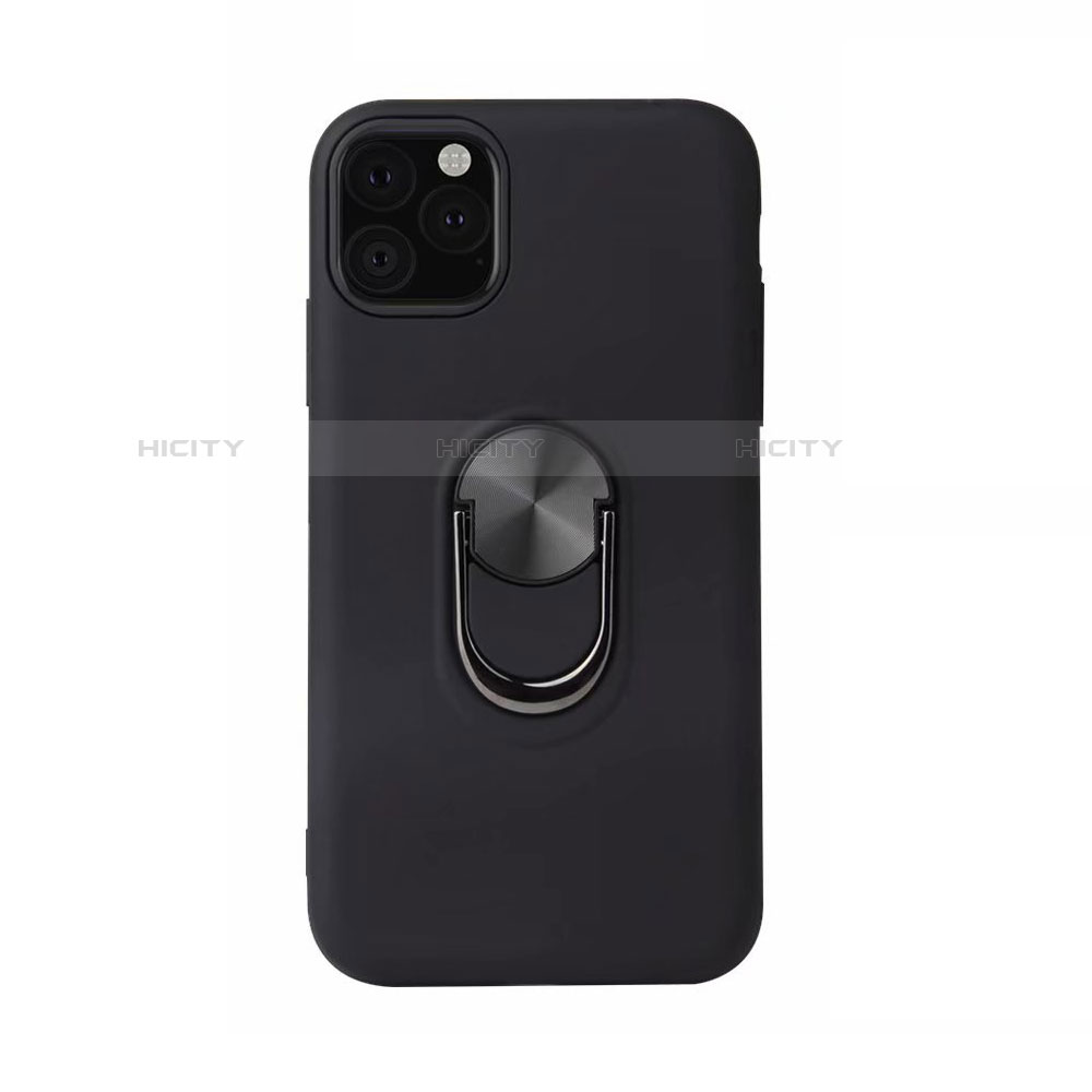 Silikon Hülle Handyhülle Ultra Dünn Schutzhülle Tasche Silikon mit Magnetisch Fingerring Ständer A02 für Apple iPhone 11 Pro Max groß