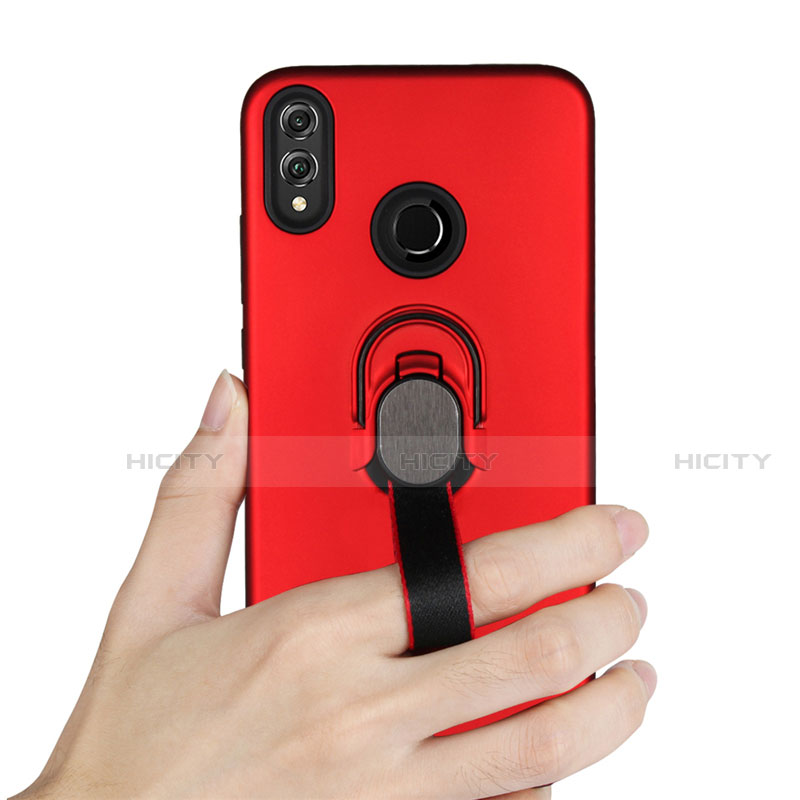 Silikon Hülle Handyhülle Ultra Dünn Schutzhülle Tasche Silikon mit Magnetisch Fingerring Ständer A02 für Huawei Honor View 10 Lite