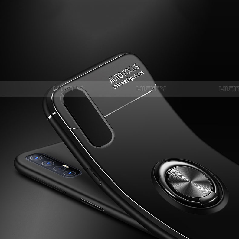 Silikon Hülle Handyhülle Ultra Dünn Schutzhülle Tasche Silikon mit Magnetisch Fingerring Ständer A02 für Oppo Find X2 Neo