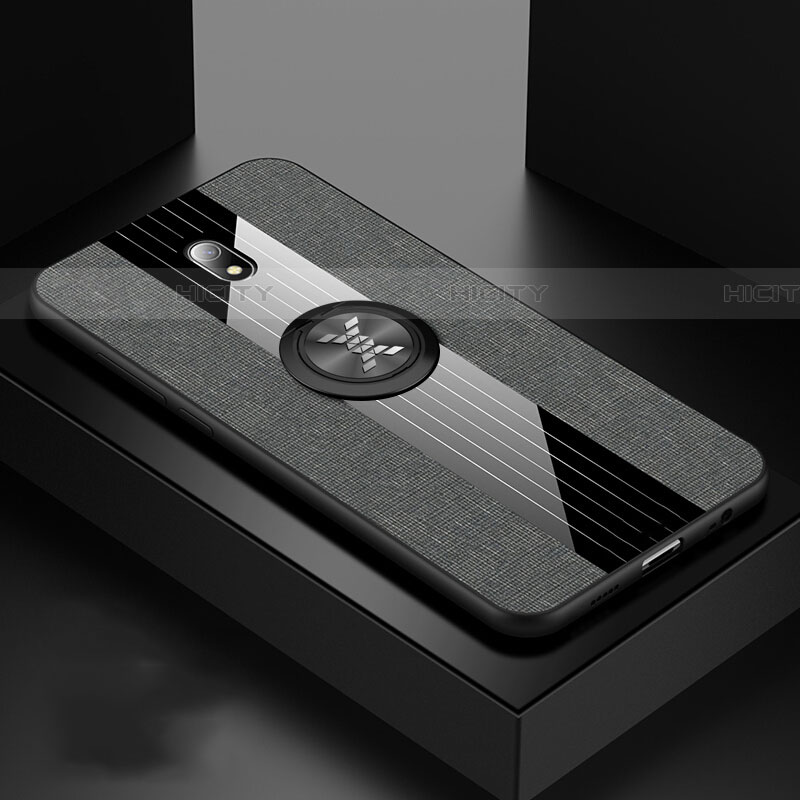 Silikon Hülle Handyhülle Ultra Dünn Schutzhülle Tasche Silikon mit Magnetisch Fingerring Ständer A02 für Xiaomi Redmi 8A