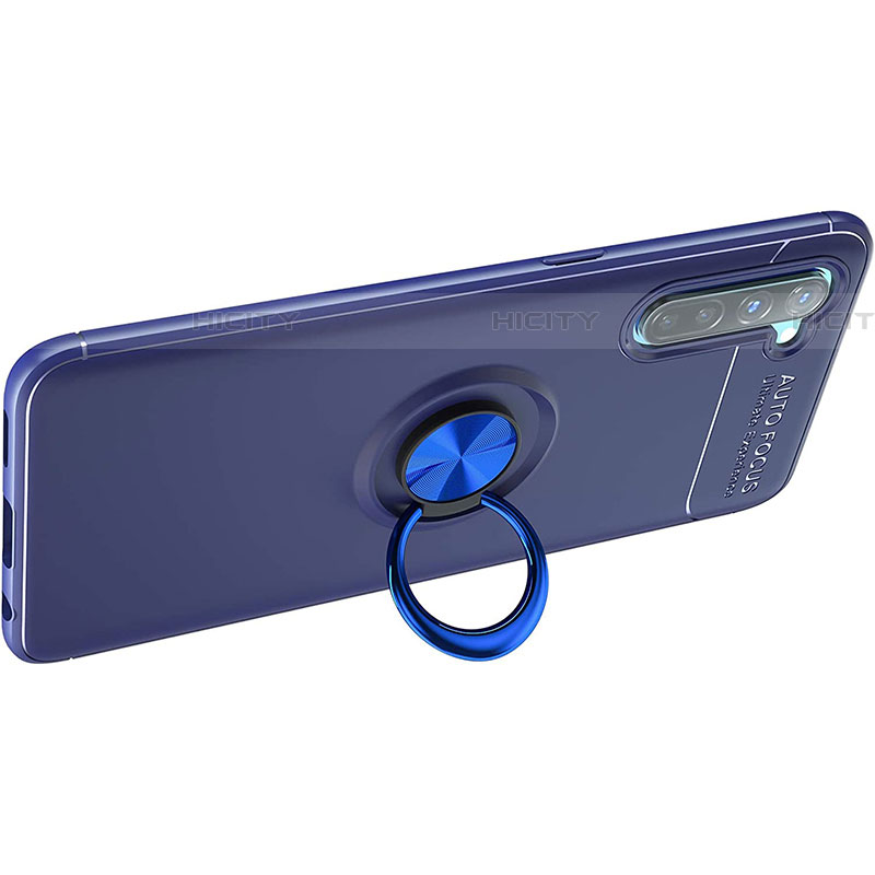 Silikon Hülle Handyhülle Ultra Dünn Schutzhülle Tasche Silikon mit Magnetisch Fingerring Ständer A03 für Oppo Find X2 Lite groß