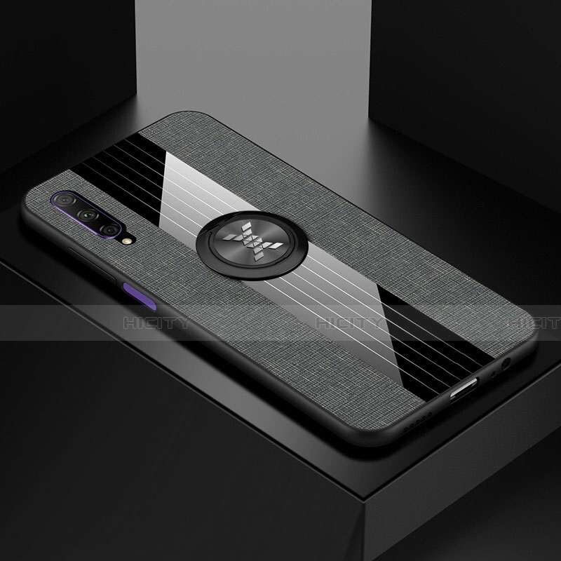 Silikon Hülle Handyhülle Ultra Dünn Schutzhülle Tasche Silikon mit Magnetisch Fingerring Ständer für Huawei Honor 9X Pro