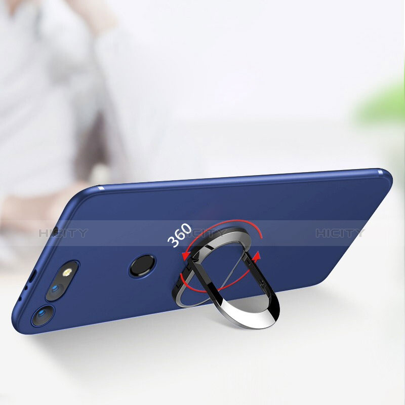 Silikon Hülle Handyhülle Ultra Dünn Schutzhülle Tasche Silikon mit Magnetisch Fingerring Ständer für Huawei Honor View 20 groß