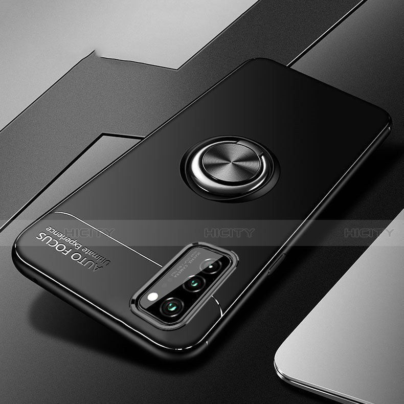 Silikon Hülle Handyhülle Ultra Dünn Schutzhülle Tasche Silikon mit Magnetisch Fingerring Ständer für Huawei Honor View 30 5G
