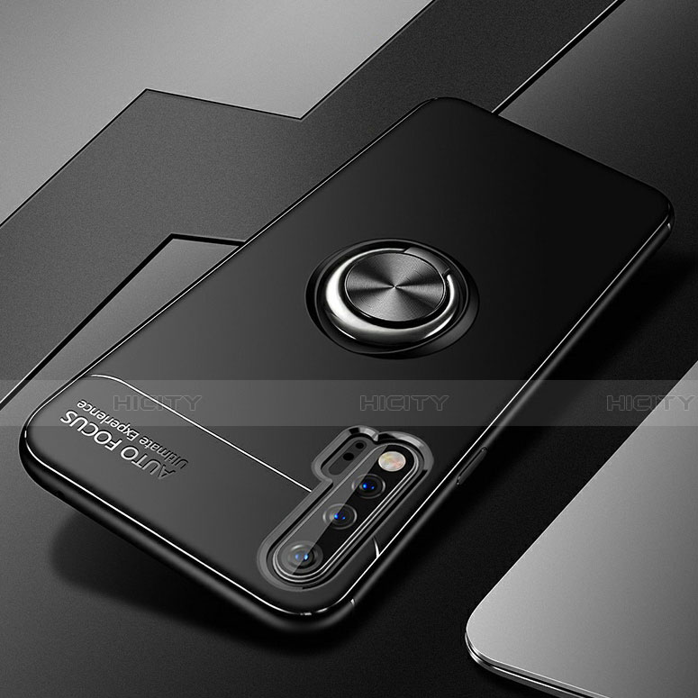 Silikon Hülle Handyhülle Ultra Dünn Schutzhülle Tasche Silikon mit Magnetisch Fingerring Ständer für Huawei Nova 6 5G groß