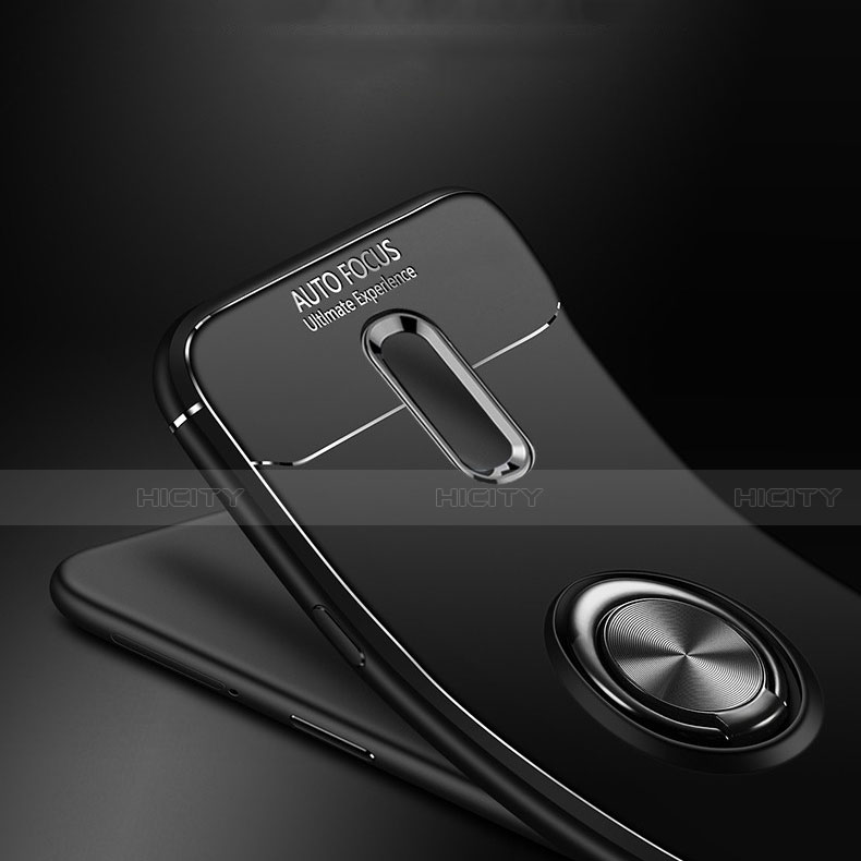 Silikon Hülle Handyhülle Ultra Dünn Schutzhülle Tasche Silikon mit Magnetisch Fingerring Ständer für Oppo K3 groß