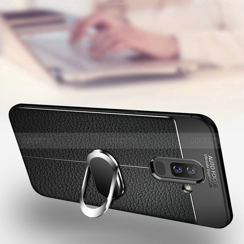 Silikon Hülle Handyhülle Ultra Dünn Schutzhülle Tasche Silikon mit Magnetisch Fingerring Ständer für Samsung Galaxy A9 Star Lite
