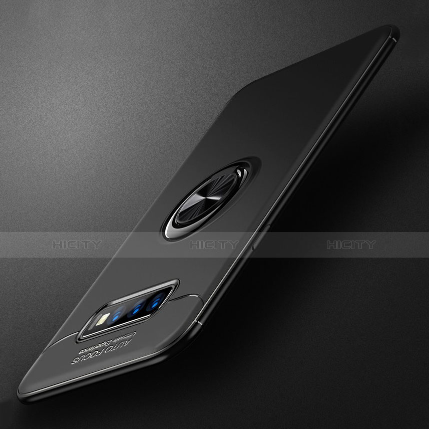 Silikon Hülle Handyhülle Ultra Dünn Schutzhülle Tasche Silikon mit Magnetisch Fingerring Ständer für Samsung Galaxy S10 Plus groß