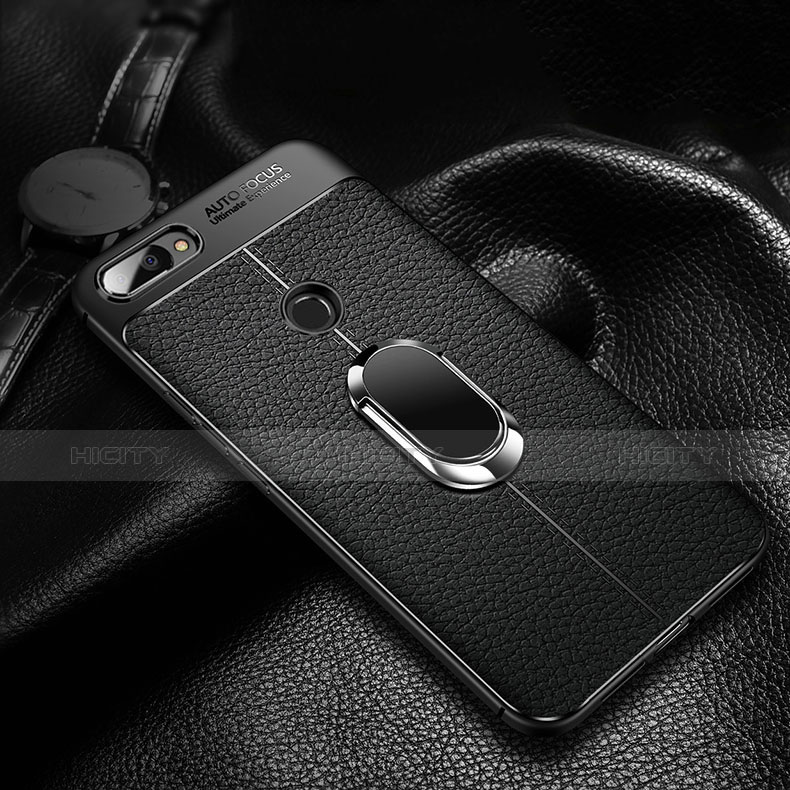 Silikon Hülle Handyhülle Ultra Dünn Schutzhülle Tasche Silikon mit Magnetisch Fingerring Ständer für Xiaomi Mi 8 Lite