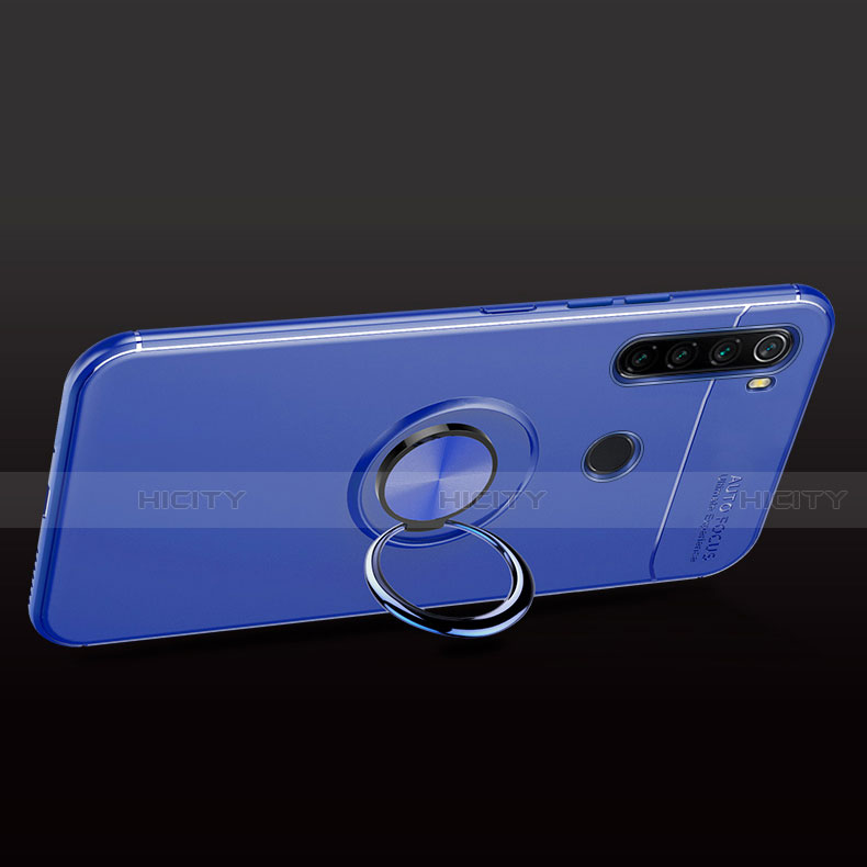 Silikon Hülle Handyhülle Ultra Dünn Schutzhülle Tasche Silikon mit Magnetisch Fingerring Ständer für Xiaomi Redmi Note 8 groß