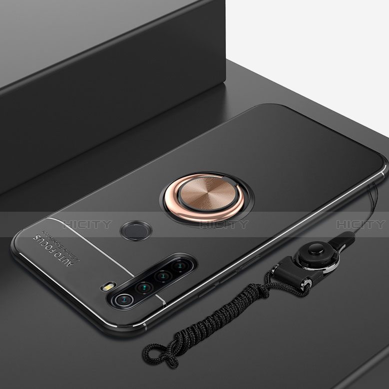 Silikon Hülle Handyhülle Ultra Dünn Schutzhülle Tasche Silikon mit Magnetisch Fingerring Ständer für Xiaomi Redmi Note 8T