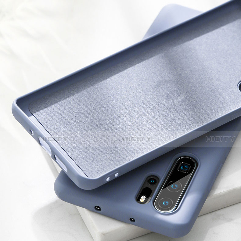 Silikon Hülle Handyhülle Ultra Dünn Schutzhülle Tasche Silikon mit Magnetisch Fingerring Ständer T03 für Huawei P30 Pro groß