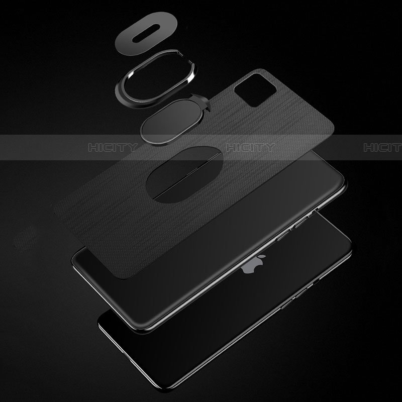 Silikon Hülle Handyhülle Ultra Dünn Schutzhülle Tasche Silikon mit Magnetisch Fingerring Ständer T04 für Apple iPhone 11 Pro Max