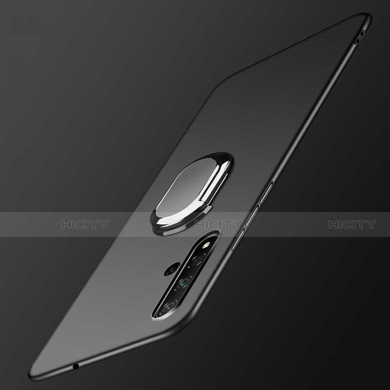 Silikon Hülle Handyhülle Ultra Dünn Schutzhülle Tasche Silikon mit Magnetisch Fingerring Ständer T05 für Huawei Nova 5T