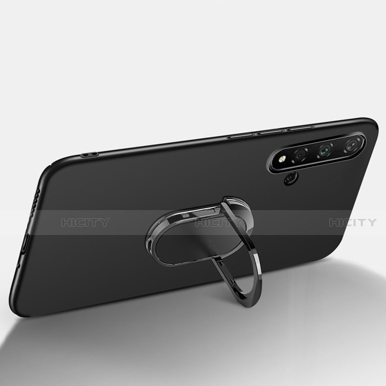 Silikon Hülle Handyhülle Ultra Dünn Schutzhülle Tasche Silikon mit Magnetisch Fingerring Ständer T05 für Huawei Nova 5T