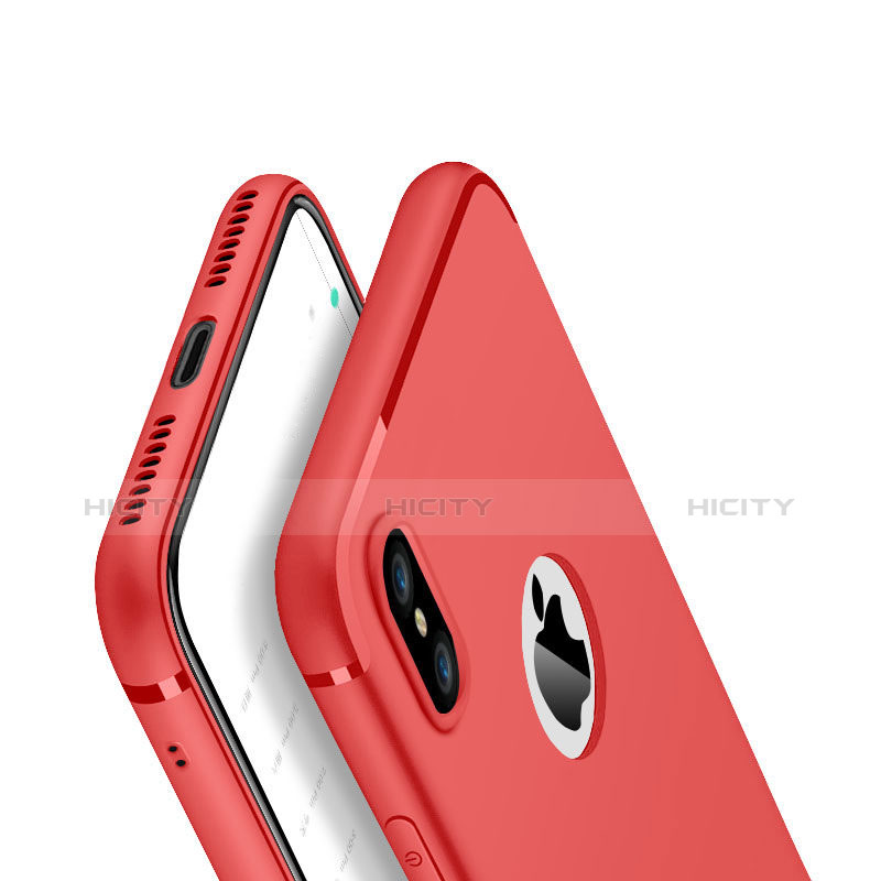 Silikon Hülle Handyhülle Ultra Dünn Schutzhülle Tasche V01 für Apple iPhone X Rot Plus
