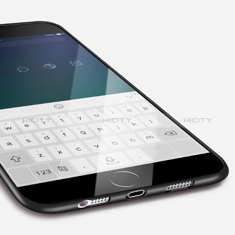 Silikon Hülle Handyhülle Ultra Dünn Schutzhülle U03 für Apple iPhone 5S Schwarz groß