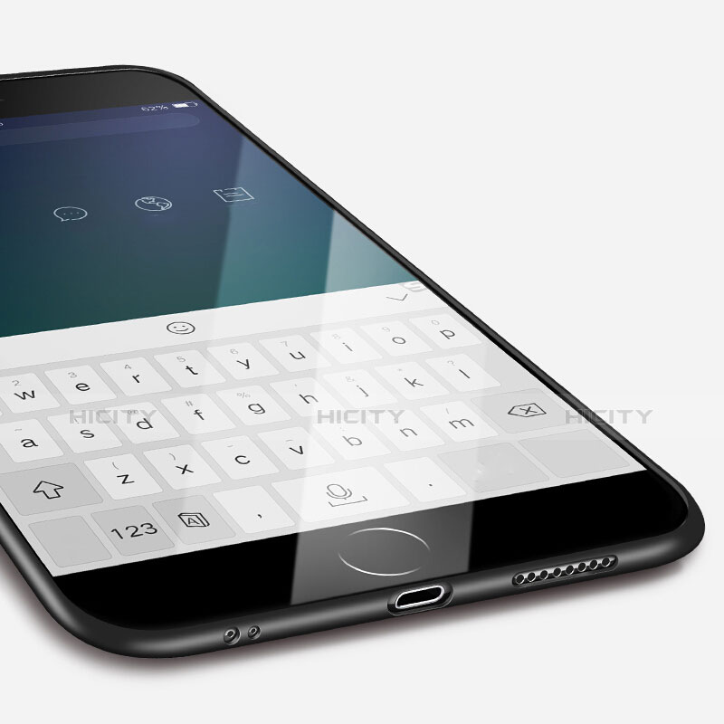 Silikon Hülle Handyhülle Ultra Dünn Schutzhülle U05 für Apple iPhone 6S Plus Schwarz
