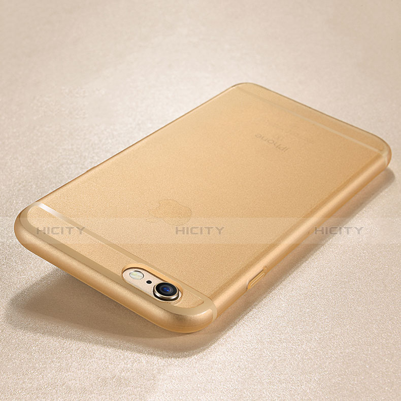 Silikon Hülle Handyhülle Ultra Dünn Schutzhülle U12 für Apple iPhone 6S Gold groß