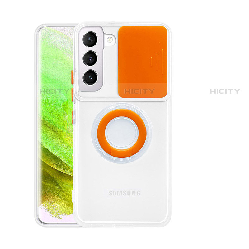 Silikon Hülle Handyhülle Ultradünn Schutzhülle Flexible Tasche Durchsichtig Transparent mit Fingerring Ständer S01 für Samsung Galaxy S23 Plus 5G