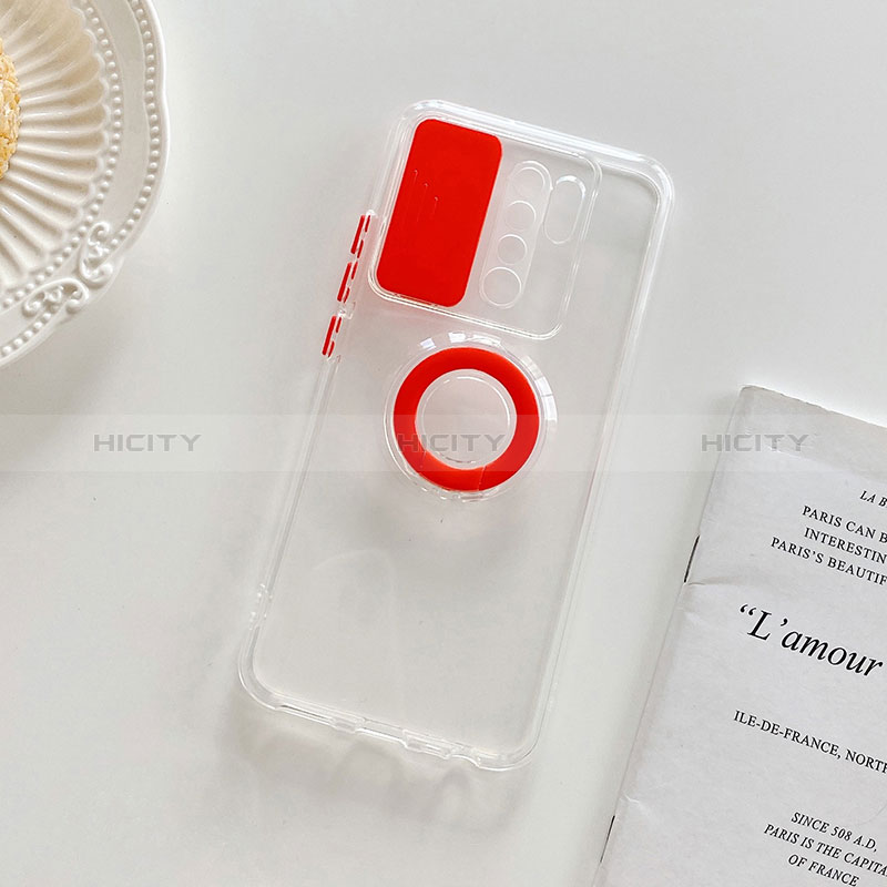 Silikon Hülle Handyhülle Ultradünn Schutzhülle Flexible Tasche Durchsichtig Transparent mit Ständer für Xiaomi Redmi 9