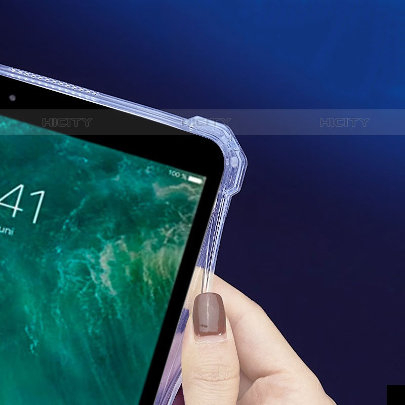 Silikon Hülle Handyhülle Ultradünn Schutzhülle Flexible Tasche Durchsichtig Transparent mit Ständer S01 für Apple iPad Pro 10.5 Klar