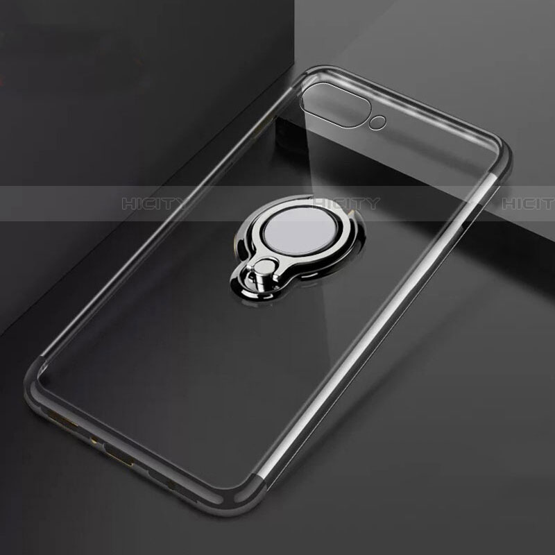 Silikon Hülle Handyhülle Ultradünn Schutzhülle Tasche Durchsichtig Transparent mit Magnetisch Fingerring Ständer C02 für Oppo RX17 Neo