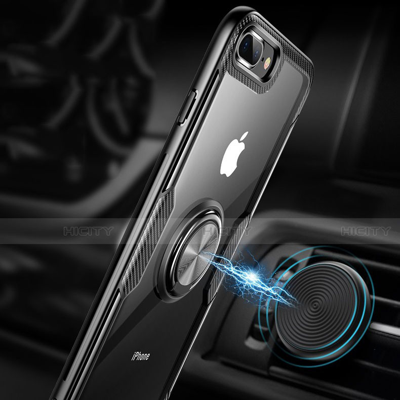 Silikon Hülle Handyhülle Ultradünn Schutzhülle Tasche Durchsichtig Transparent mit Ständer S01 für Apple iPhone 8 Plus