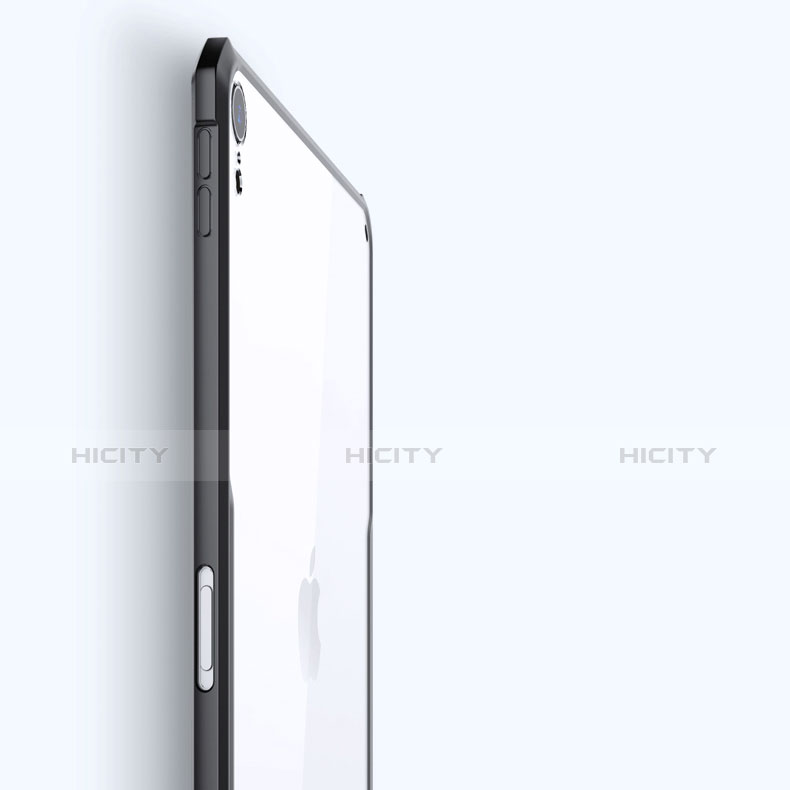 Silikon Hülle Handyhülle Ultradünn Tasche Durchsichtig Transparent für Apple iPad Pro 12.9 (2018) Schwarz groß
